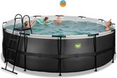 Piscine EXIT Black Leather ø427x122cm avec pompe filtrante à sable - noir