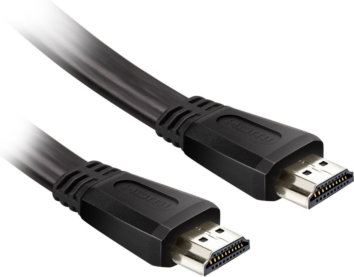 Ekon ECVHDMI10FLAT HDMI kabel 1 m HDMI Type A (Standaard) Zwart