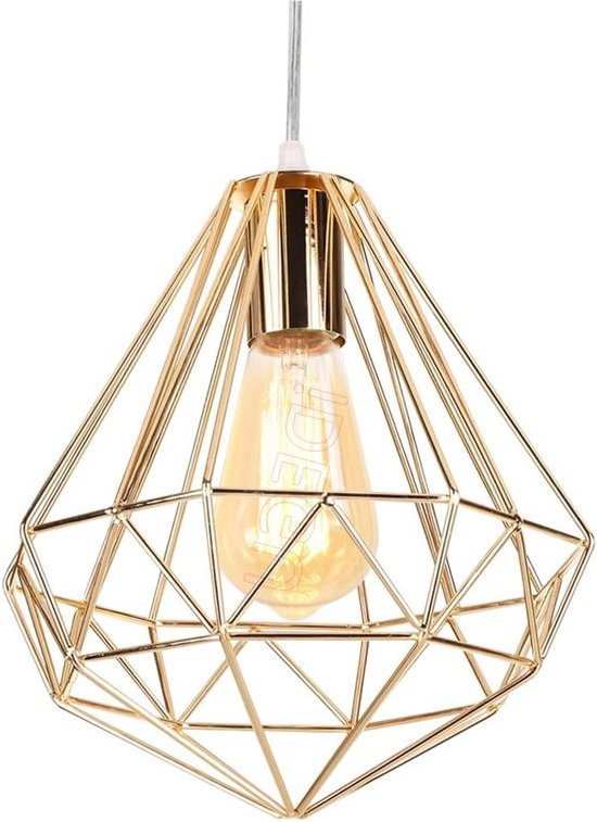 Hanglamp kroonluchter in kooivorm metaal - moderne industriële