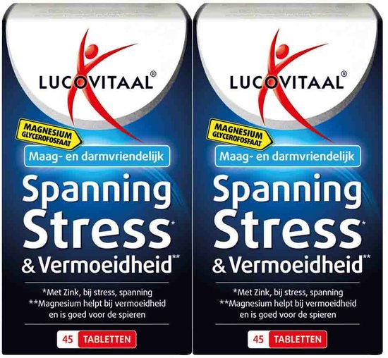 Foto: Lucovitaal magnesium spanning stress en vermoeidheid 2 x 45 tabletten