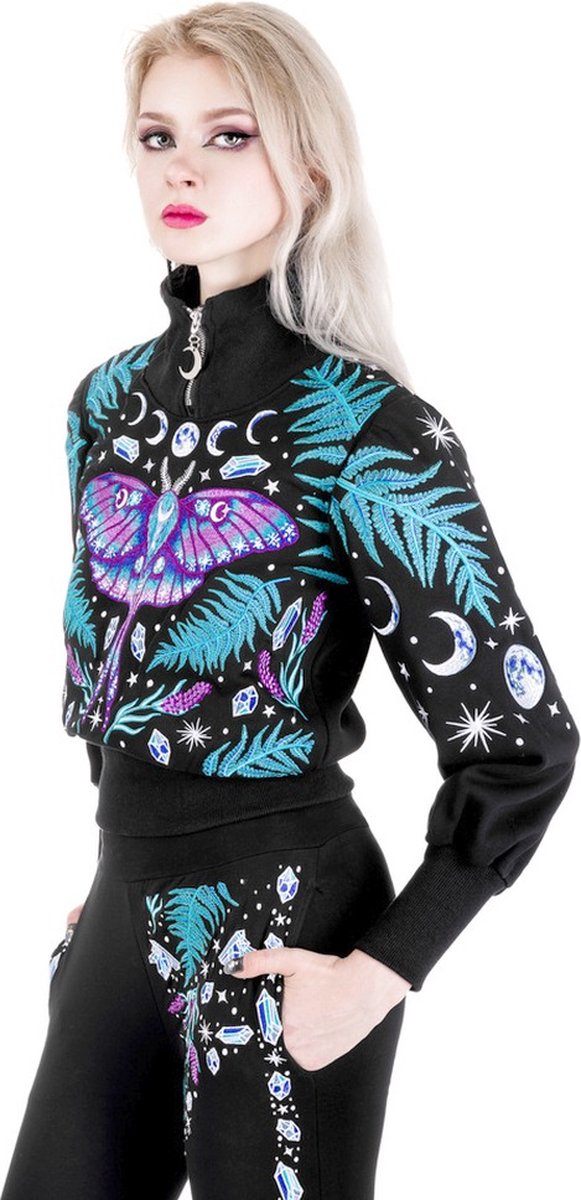 Restyle - Enchanted Forest Sweater/trui - 3XL - Zwart