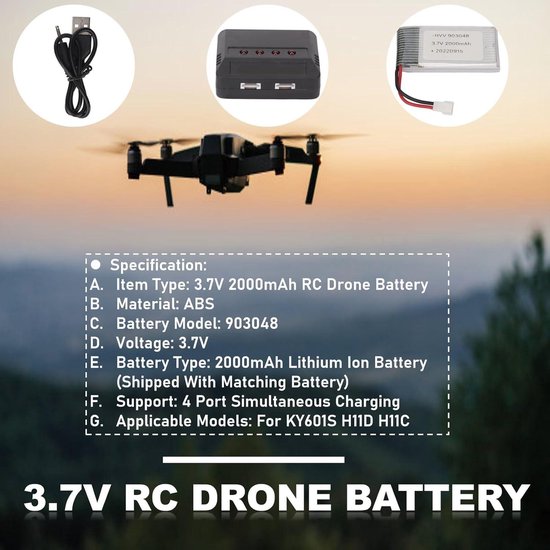 Batteria Originale 3.7V 2000mAh LiPo Per Drone S160: Vola Più A Lungo!