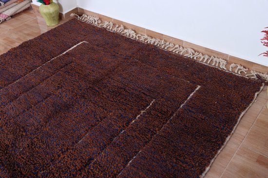 Tapis berbère original '' Beni Ourain '' - 270 x 160 cm - Tapis noué à la main - Pointillé coloré