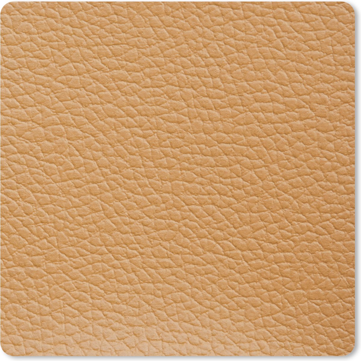 Muismat 20x20 cm - Mousepad Leer - Structuur - Lederlook - Oranje - Muismatten