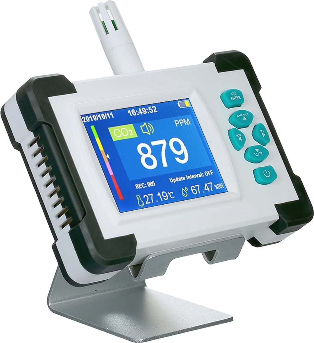 CO2-meter en Luchtkwaliteitsmeter met Thermometer en Hygrometer