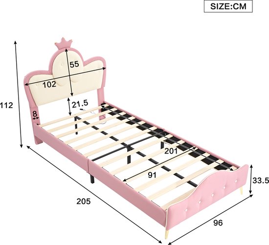 Boxspringbed 140x200 Cartagena - bed met geïntegreerde veringmatras