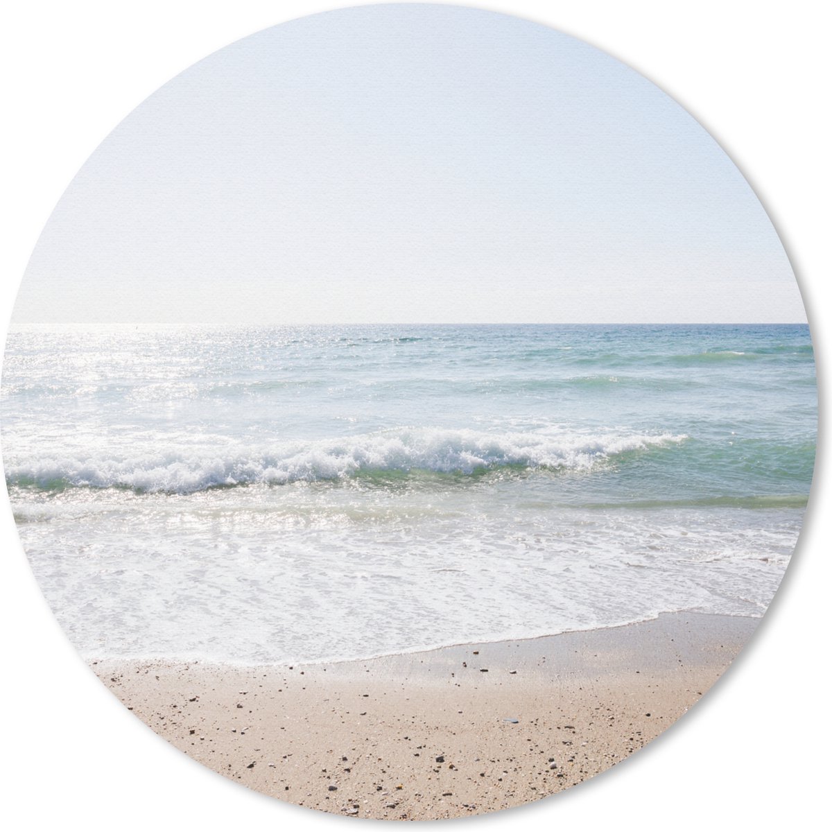 Muismat rond 50x50 cm - Mousepad Strand - Water - Turquoise - Ronde muismatten