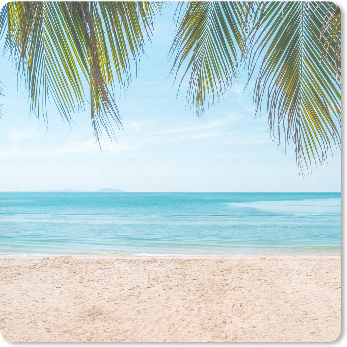 Muismat 20x20 cm - Mousepad Strand - Palm - Thailand - Muismatten