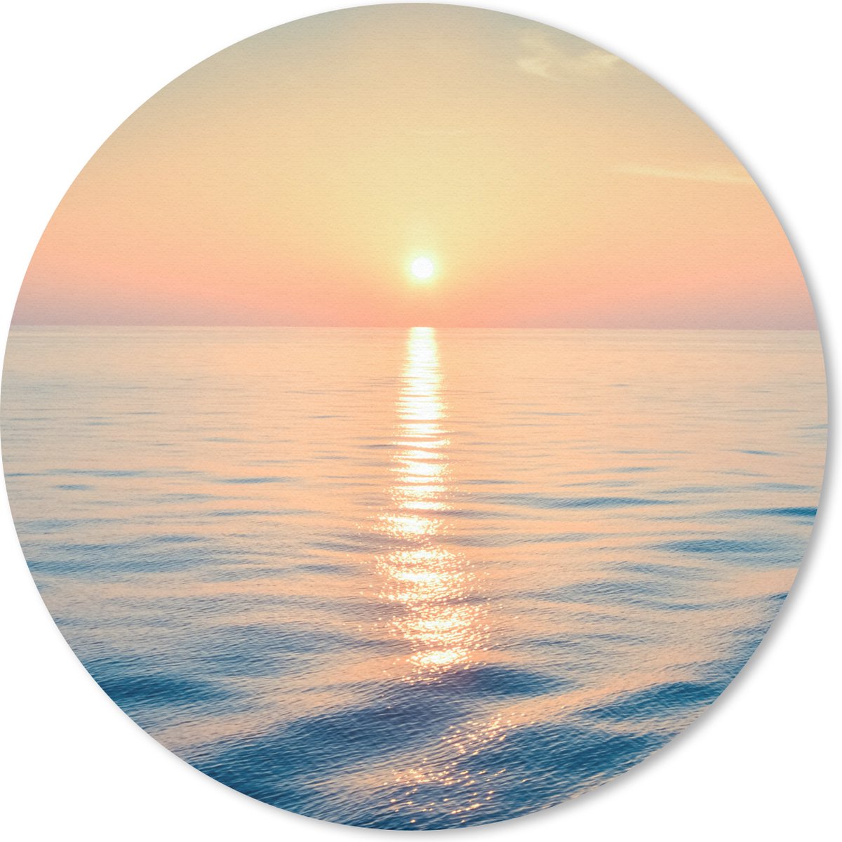 Muismat rond 40x40 cm - Mousepad Zon - Zee - Kleuren - Ronde muismatten