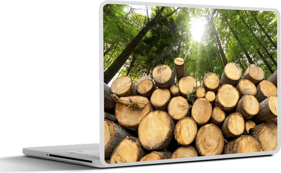 Laptop sticker - 17.3 inch - Bomen - Hout - Bos - 40x30cm - Laptopstickers - Laptop skin - Cover