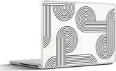 Autocollant pour ordinateur portable - 11,6 pouces - Art - Rond - Zwart - Wit
