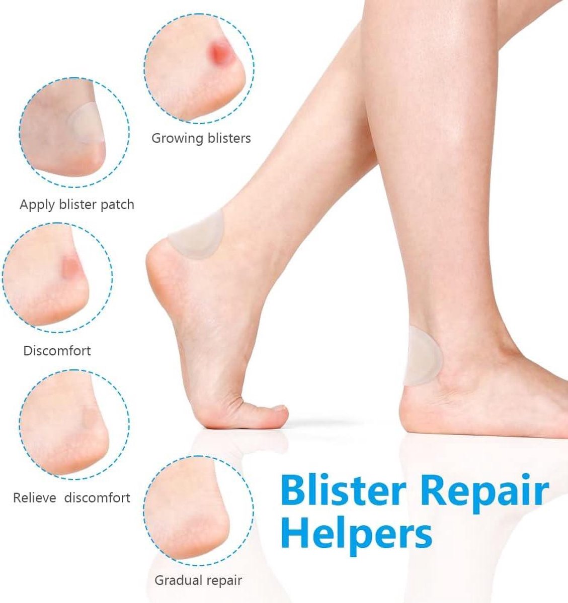 25 Pack Blister Plasters For Feet, Blister Bandages Invisible