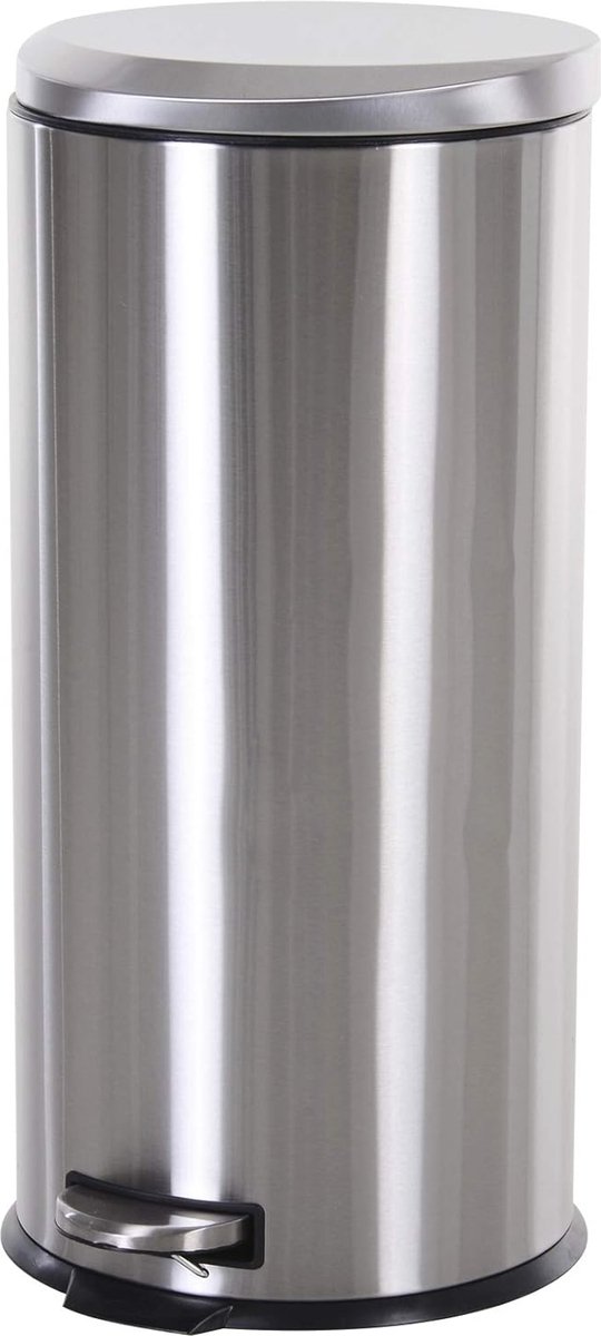 Goedkoopste Pedaalemmer met Binnenemmer en Soft Close 30L - Roestvrij Staal Vuilnisbak Ø29,2 x 62,5 cm