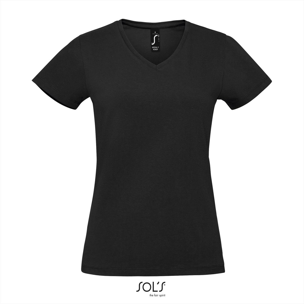 SOL'S Women´s Imperial V-Neck T-Shirt L02941 - Deep Black - S