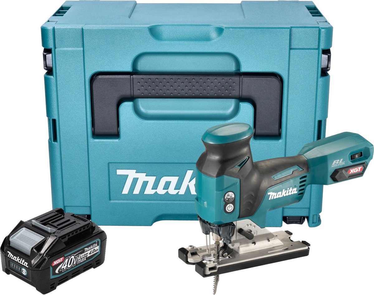 Makita JV 001 GM101 Accu decoupeerzaag 40 V max. 135 mm borstelloos + 1x oplaadbare accu 4.0 Ah + Makpac - zonder oplader