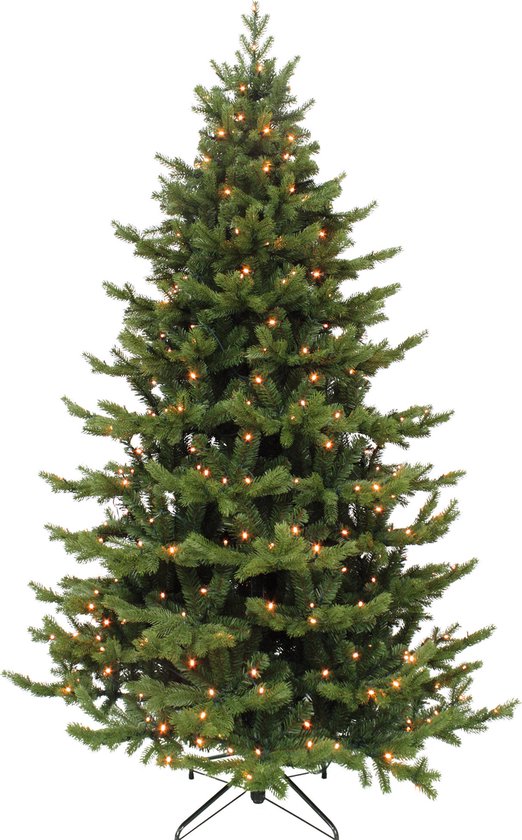 Foto: Triumph tree sherwood deluxe kunstkerstboom met led verlichting h120 x 94 cm groen