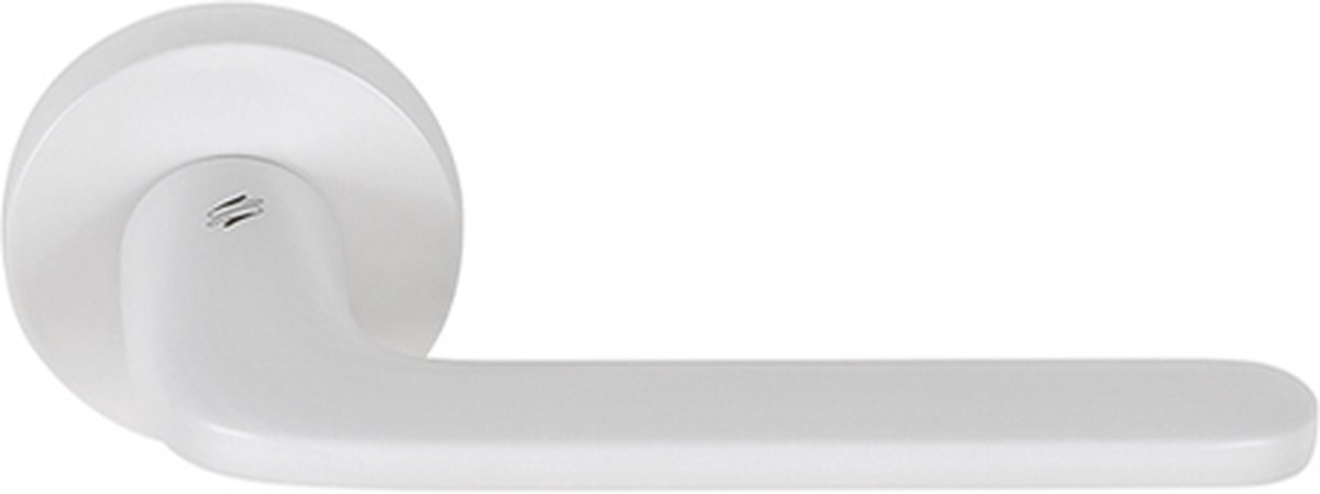 Deurkruk Roboquattro - Colombo Design - Wit mat - rond rozet - set