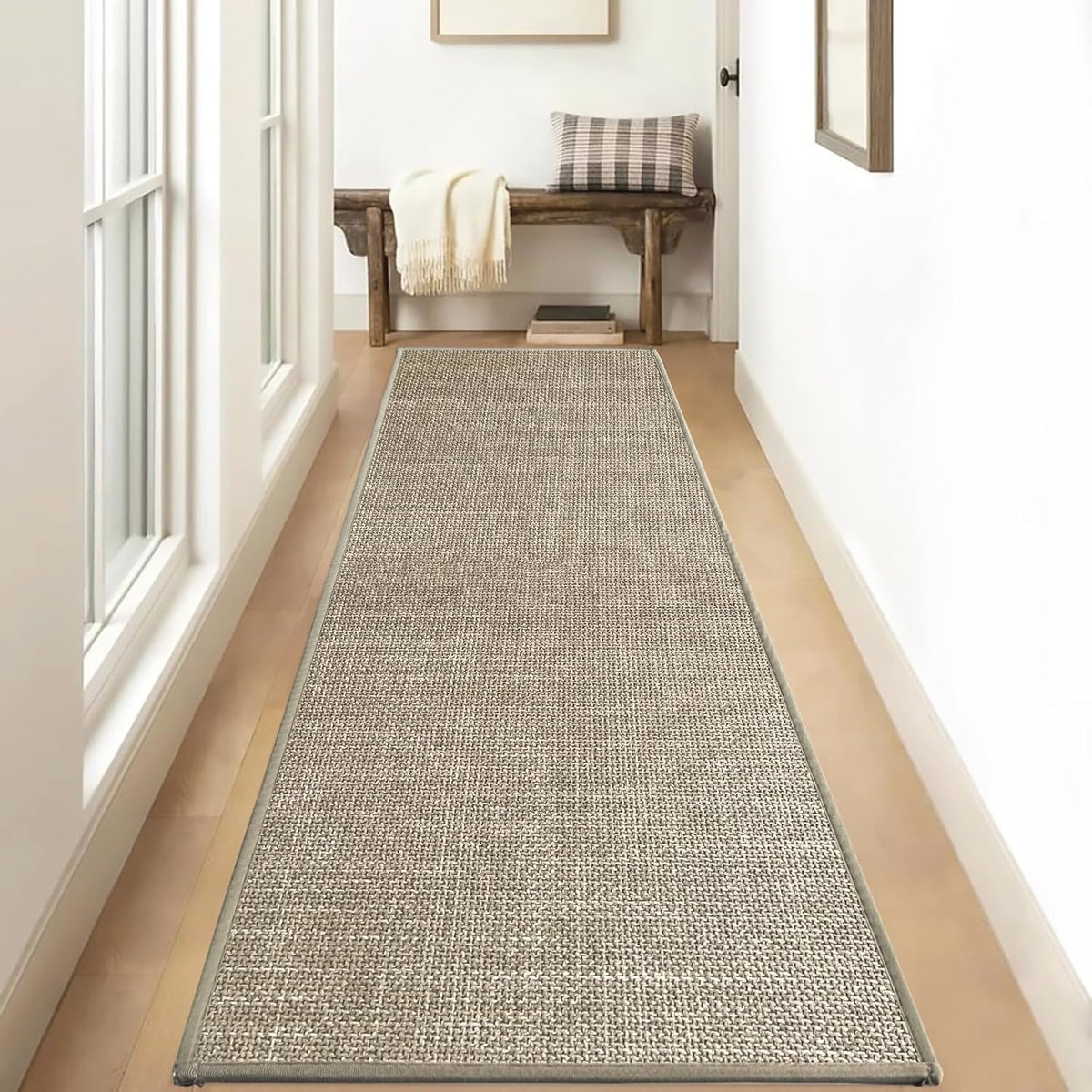 Wasbaar Antislip Keukentapijt - Waterdichte Keukenloper in Beige (43 x 180 cm