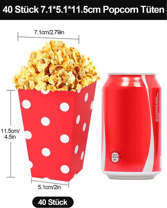 NAMOARLY 36stuks Zwarte Witte Gestreepte Popcorn Dozen Papier Snack Container Voor Feestjes Filmavonden Voor Snoep Snackverpakking