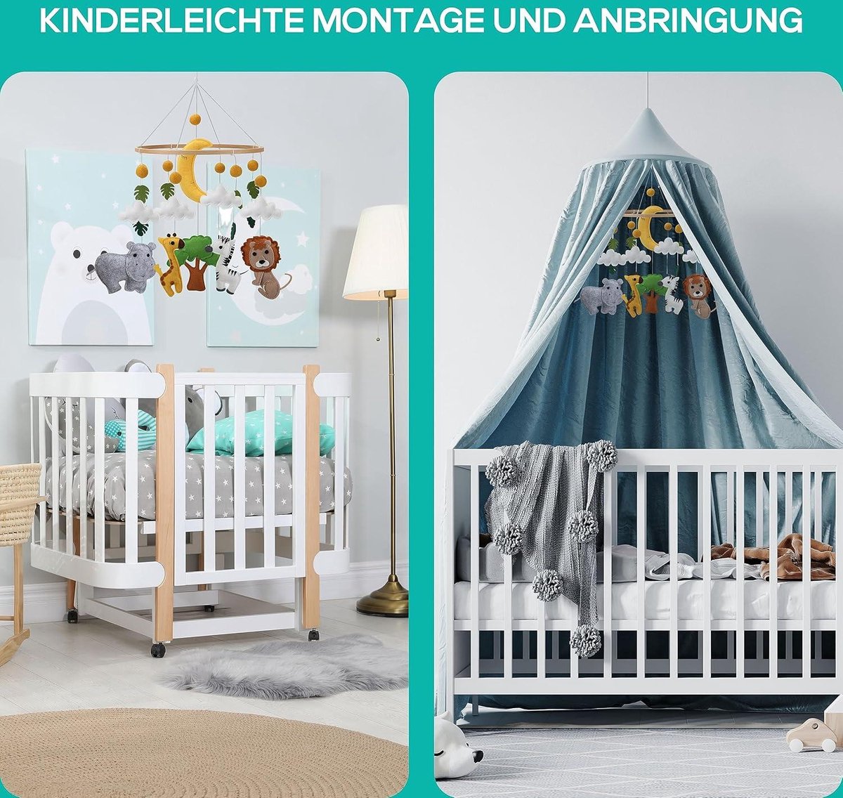 wortek Mobiele babybed, mobiele babybed, mobiele luiertafel - met dino's van vilt - baby mobiel voor bed baby windspel om op te hangen - babymobiel bedbel babykamer, decoratie jongens en meisjes wortek Mobiele babybed, mobiele babybed, mobiele luiertafel - met dino's van vilt - baby mobiel voor bed baby windspel om op te hangen - babymobiel bedbel babykamer, decoratie jongens en meisjes