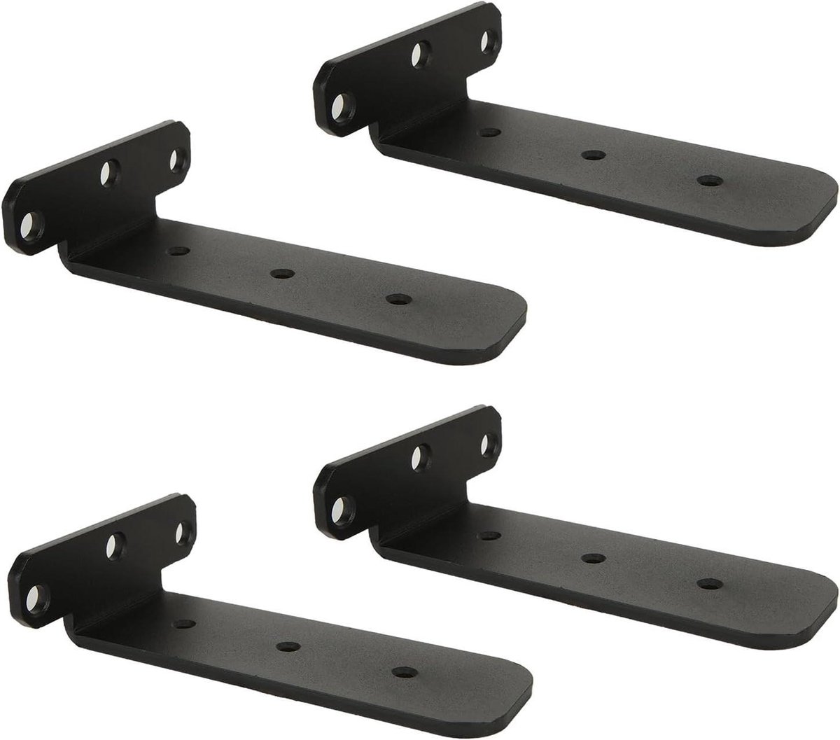 Plankhouder, zwart, plankhoek, metaal, 2 stuks, plankhouders, 15 cm, plankhouder, zware belastingshoek met schroeven, voor boekenkast, tuin, keuken