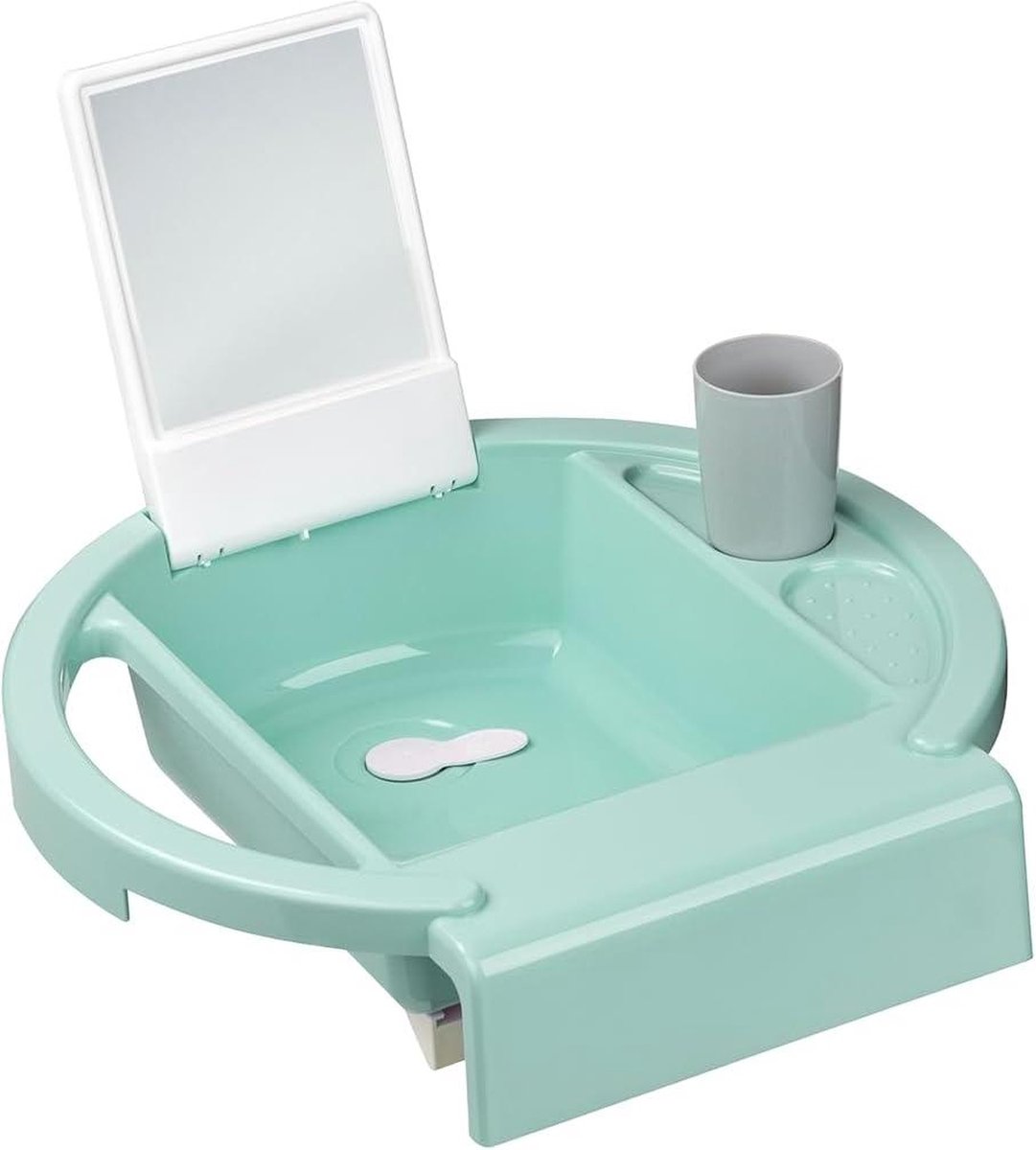 Goedkoopste Kinderwastafel voor bevestiging aan de badrand 387 x 382 x 10 cm - muntgroen - Kiddy Wash