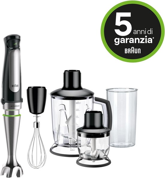 Multiquick staafmixer 1000 watt met ActiveBlade-technologie zwart-roestvrij staal en accessoireset — afbeelding 3