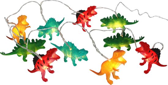 Svenska Living Lichtsnoer - dinosaurus - 200 cm - op batterij - warm wit - 10x leds