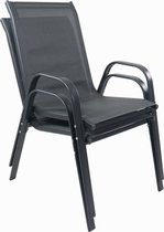 VCM 2-delige set tuinstoel hoge rug textilene balkonstoel stapelbaar campingstoelen Sonlas 2-delige set tuinstoel hoge rug textilene balkonstoel stapelbaar campingstoelen Sonlas