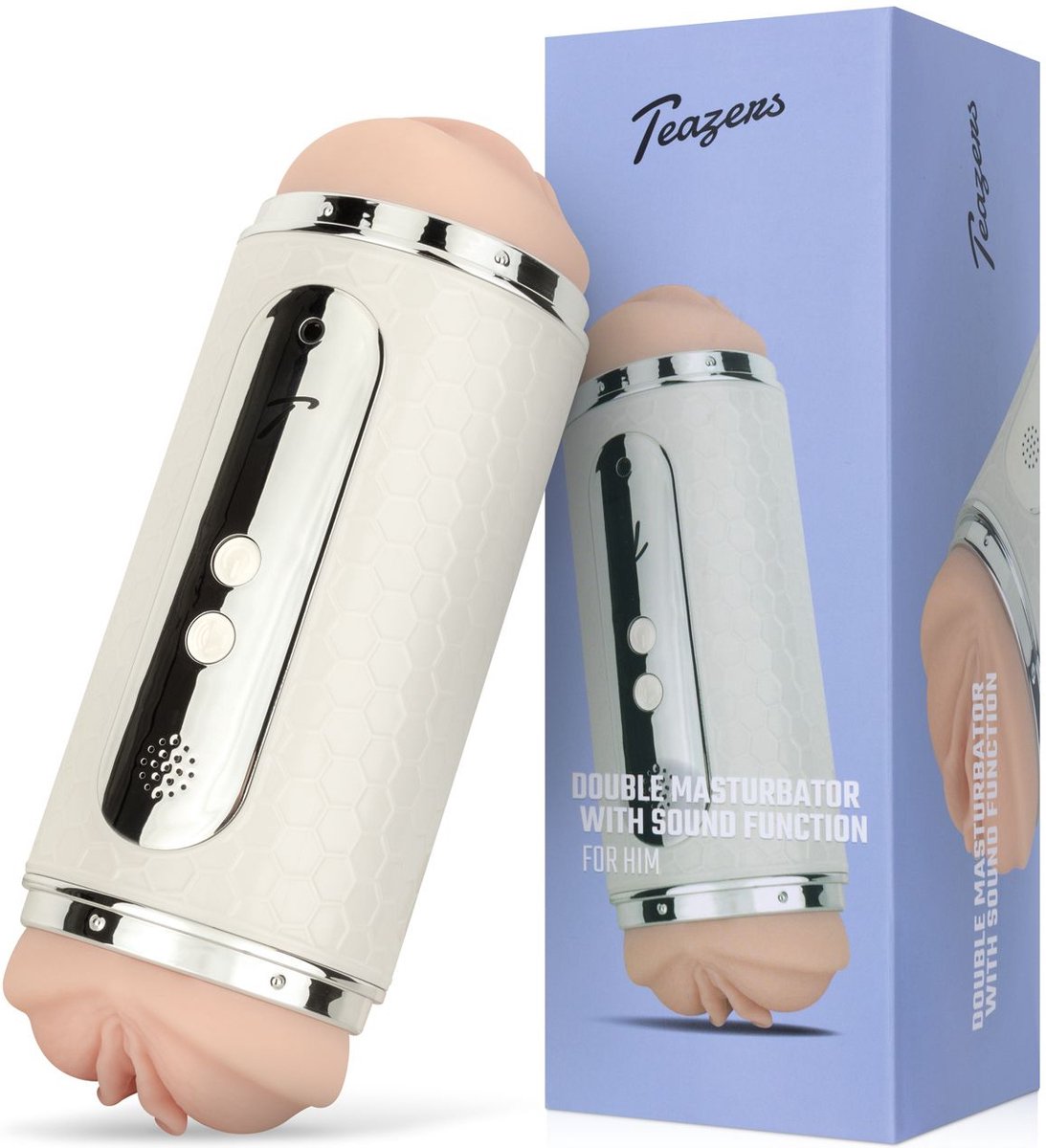 Goedkoopste Teazers - Elektrische Masturbator - Dubbelzijdige Masturbator - Oplaadbaar - Sex Toys voor Mannen - Masturbator voor Man - Pocket Pussy - Masturbators - Wit