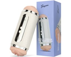 Teazers - Elektrische Masturbator - Dubbelzijdige Masturbator - Oplaadbaar - Sex Toys voor Mannen - Masturbator voor Man - Pocket Pussy - Masturbators - Wit
