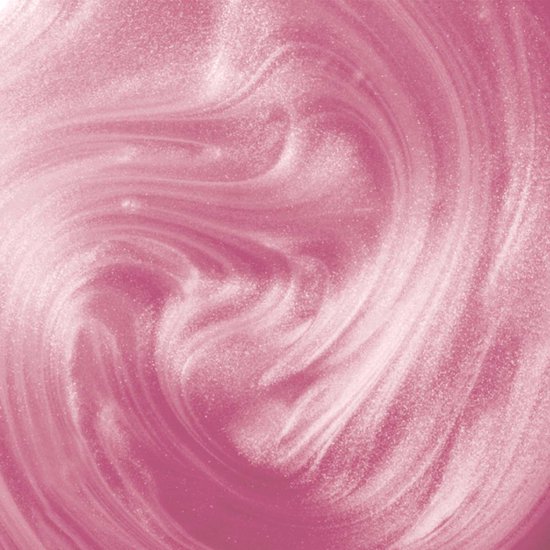 Abstracte textuur van roze glittervloeistof met wervelende patronen.