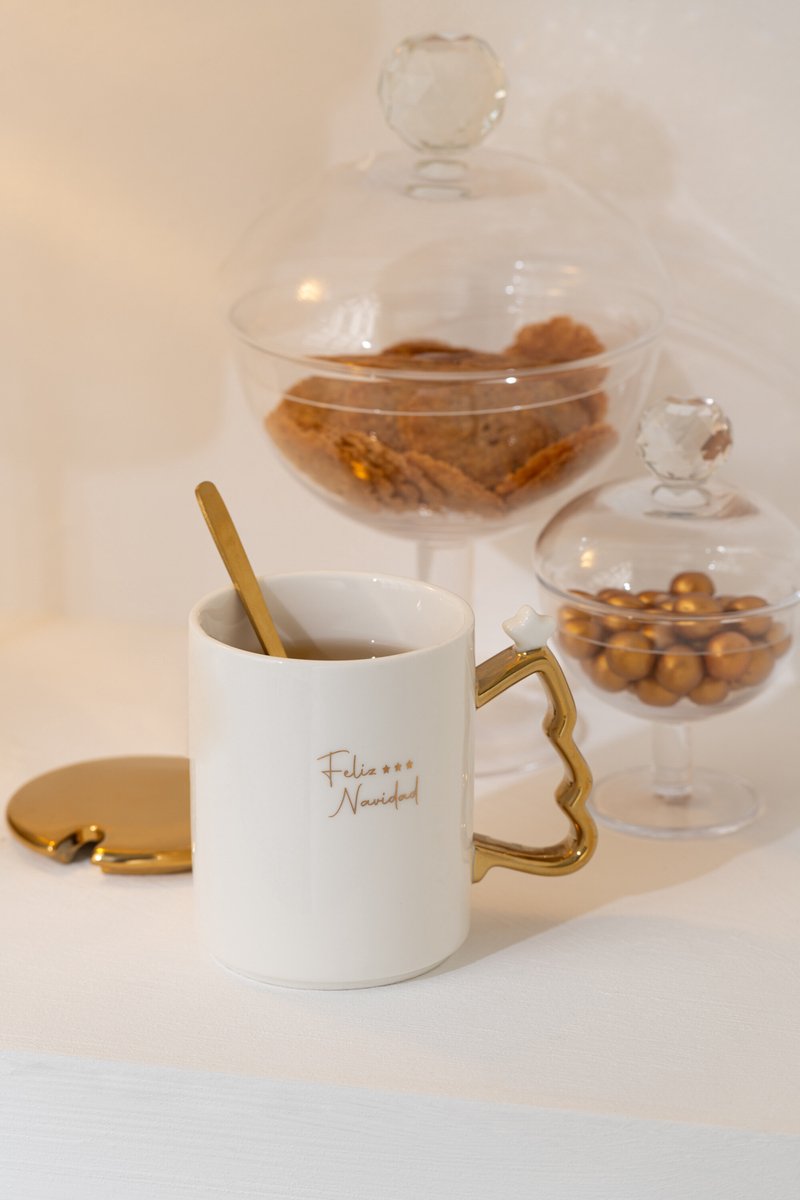 Théière + Tasse Assortie En Porcelaine – Design Rouge Et Or – Pour Un Moment Thé Solo