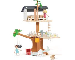 foto van Classic World Houten Poppenhuis Boomhut, 31dlg.
