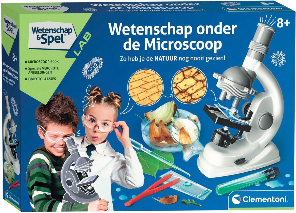 Clementoni Wetenschap & Spel - Wetenschap onder de Microscoop - Experimenteerdoos - Scheikundelab - Vanaf 8 jaar