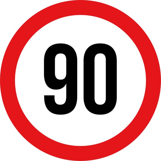 Sticker 30 KM hartje, rustig rijden