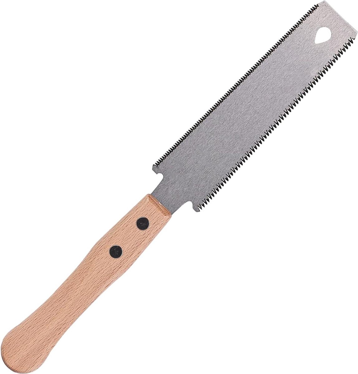 Kleine handzaag Japanse zaag trekzaag tweesnijdig houten handvat fijne zaag houtzaag fijn snijden houtbewerkingsgereedschap zaagblad SK5 koolstofstaal traditioneel huishouden