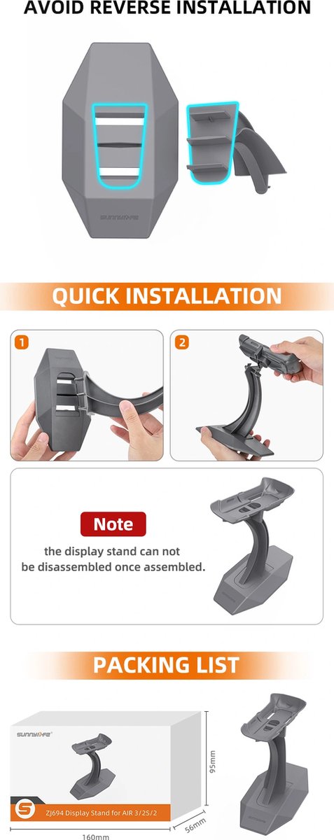 50CAL Desktop Display Stand voor DJI Air 3, DJI Air 2S en DJI Air 2 drones thumbnail 5