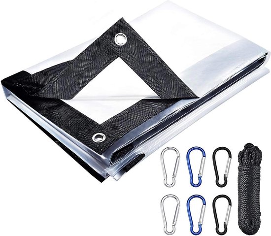 Bâche Transparente Extérieur Avec Oeillets, Bâche En Plastique PVC