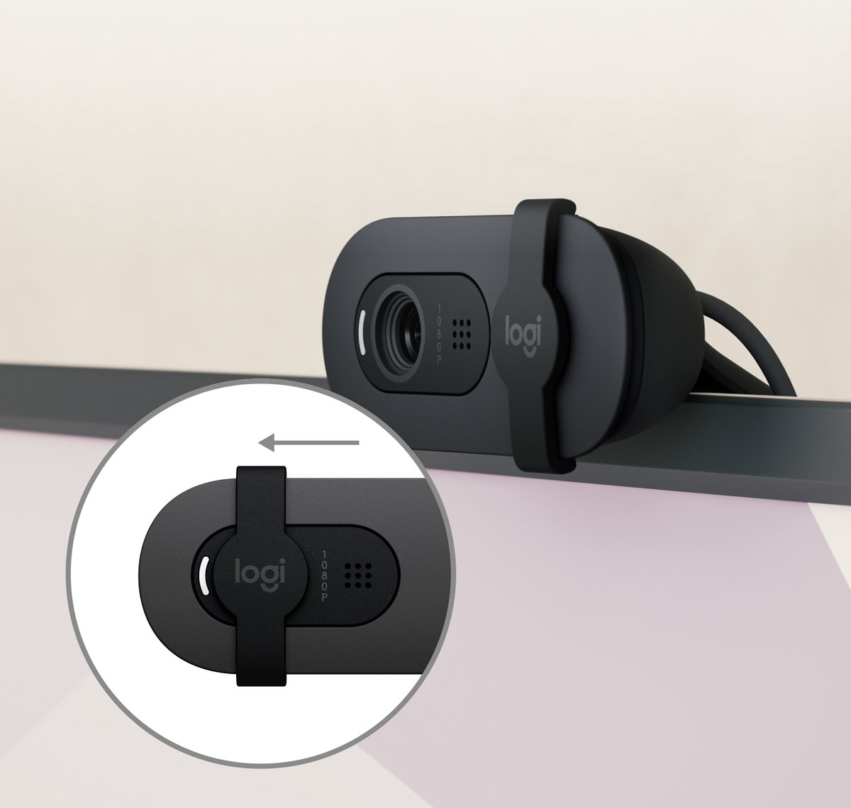 Logitech BRIO 105 Full HD-webcam met afdekpaneel en microfoon thumbnail 3