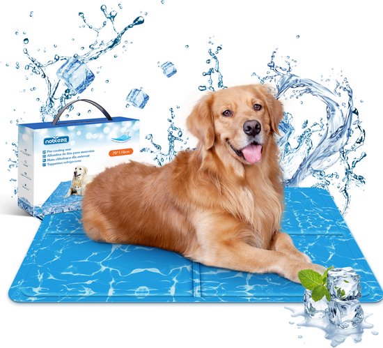 Nobleza B4R3O - Koelmat voor honden en katten - Niet-giftige gel - Koeling mat voor huisdieren - 70x110 cm - Blauw