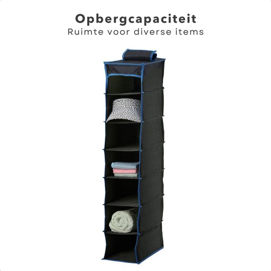 Cheqo® Ruime Hangorganizer - Camping Opbergoplossing voor Caravan - Opvouwbare Kastorganizer - Efficiënt Opbergsysteem - Tentorganizer met Spiegel - Tentschort van Cheqo — afbeelding 5