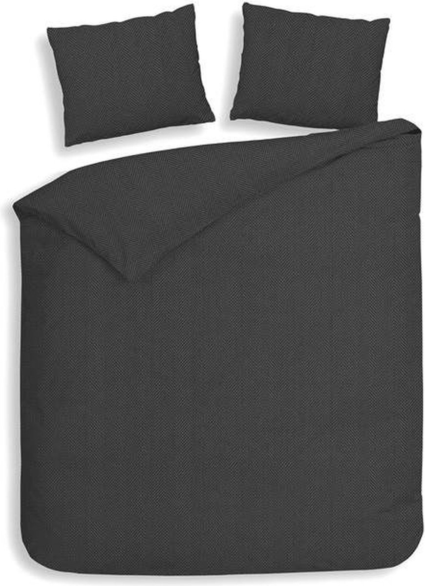 Heckettlane Spina Dekbedovertrek - Extra breed - 260x200/220 cm - Anthracite