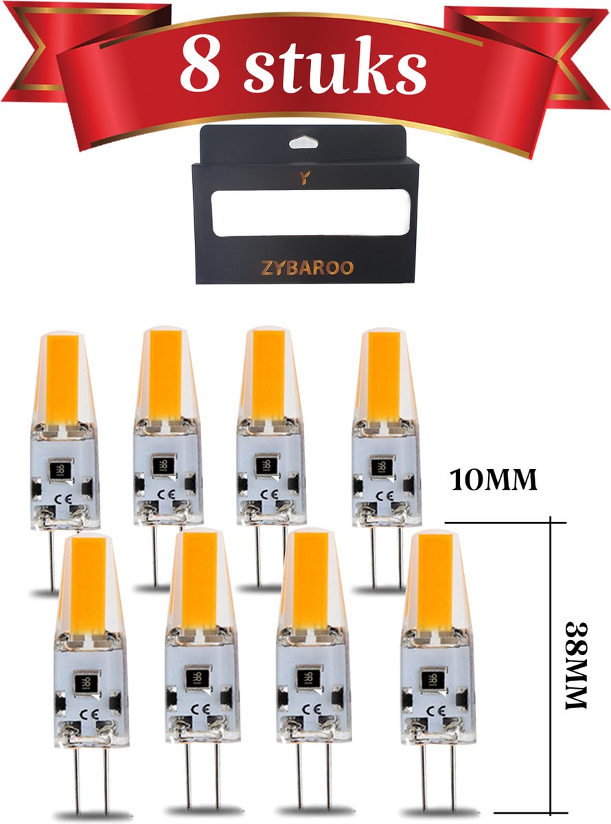 G4 led 1.8 watt ( 8 stuks) warm-wit met een sfeervolle licht. DC12 volt steeklampen