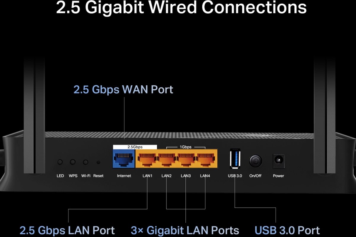 TP-Link Archer BE230 - Router - WiFi Versterker - Dual-Band - WiFi 7 - 3600 Mbps - Zwart – foto 3