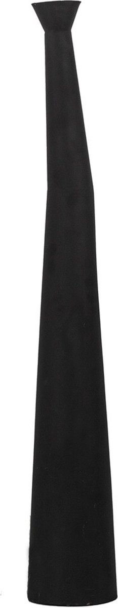 homebound by ky Metalen lange vaas black texture | bloemenvaas Zwart