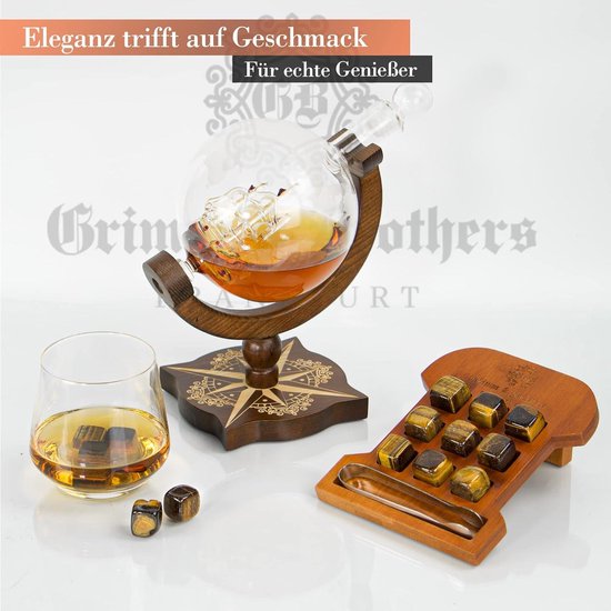 Kemstood Juego de decantadores de whisky para hombre (28 onzas / 28.7 fl oz