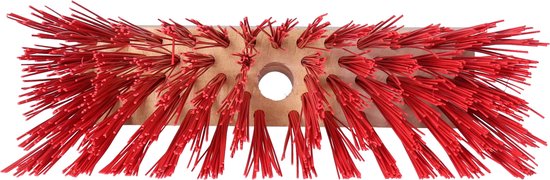 Buemag Bezemkop - Elaston - rood - hout - hard - 25 cm - 24mm - straatbezem/buitenbezem van Buemag — afbeelding 2