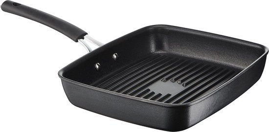 Grillpan aluminium zwart anti-aanbaklaag geschikt voor inductie - hoge kwaliteit