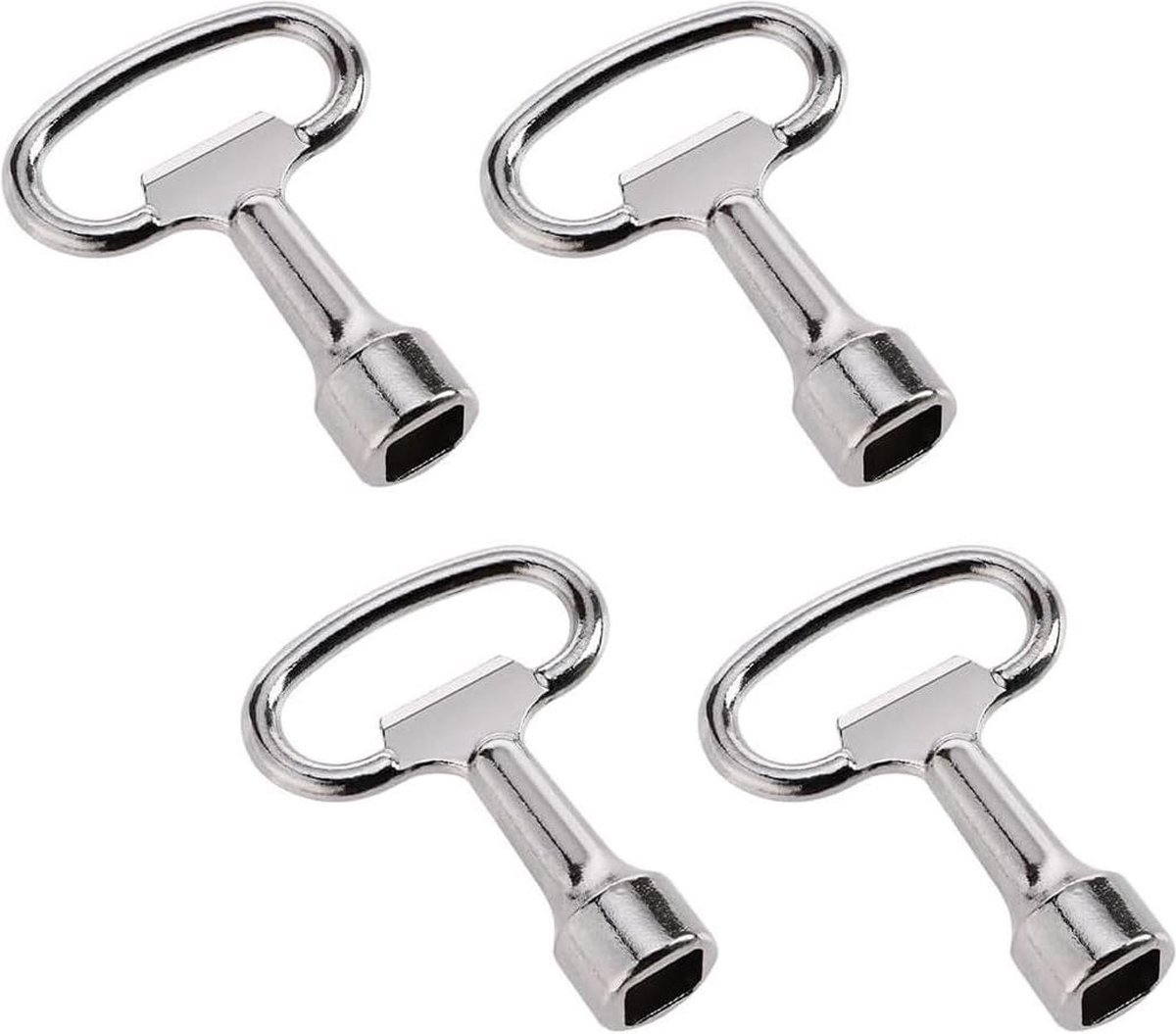 Multifunctionele sleutel van zinklegering 4 stuks vierkante sleutels gas watermeter doos universele sleutel hoek 13 x 8 x 8 mm buitenkraan sleutel